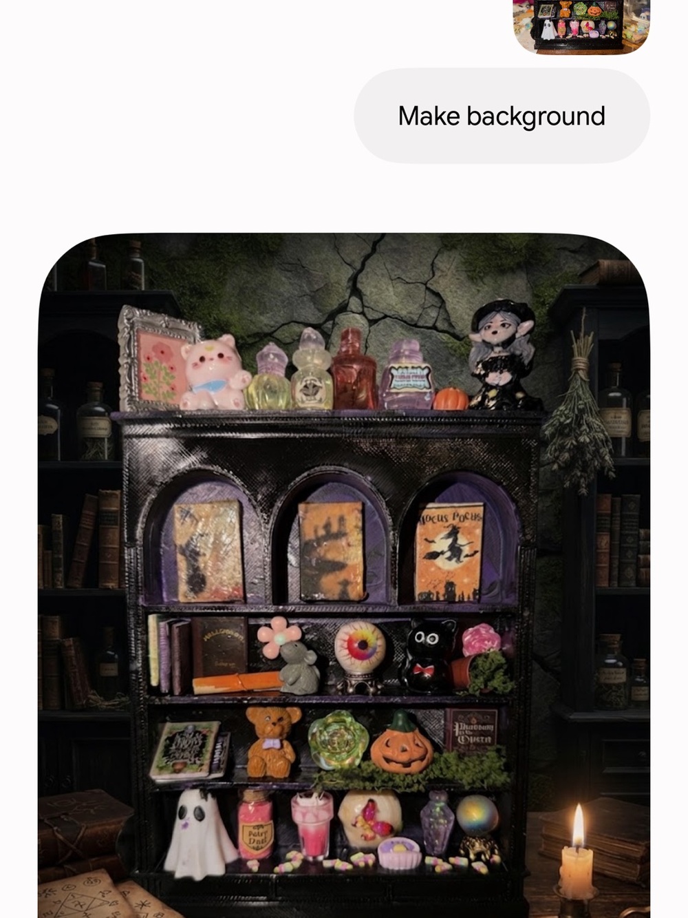 Halloween Mini Shelf Wall Decor in Black